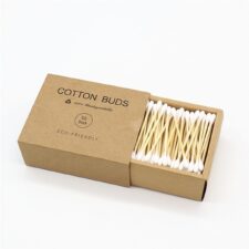 Riway Ear Cleaning Double Heads Bamboo Cotton Buds In Eco Friendly Paper Box - OEM/ODM