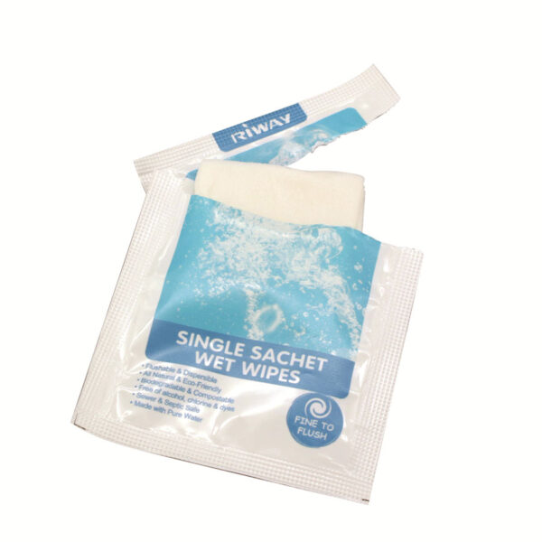 sachet package flushable wet wipes