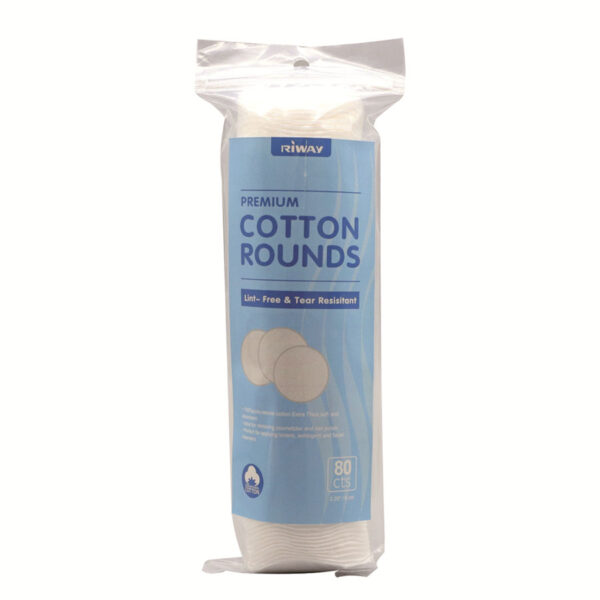 Premium stitched lint-free cotton pads rounds