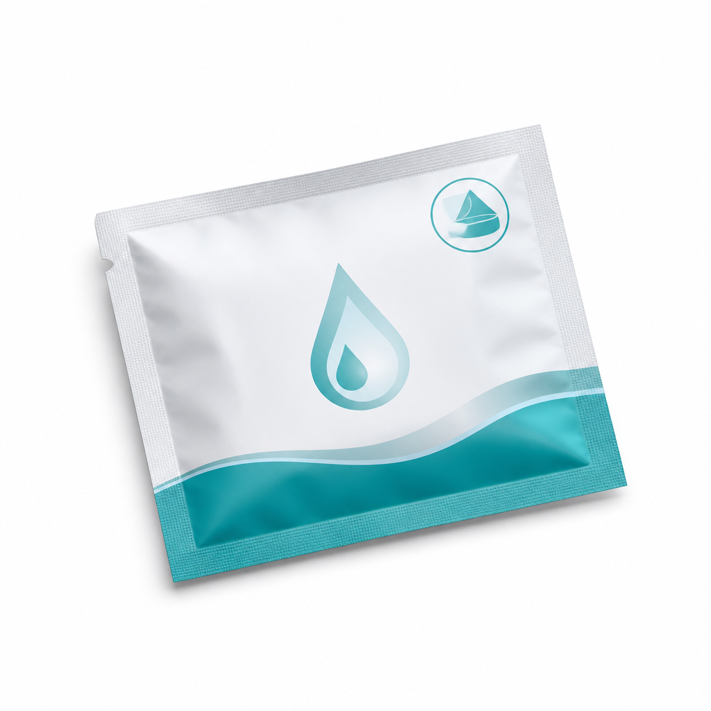 Sachet package flushable wet wipes