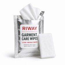 RIWAY garment care wipes down jacket fabric sachet OEM