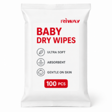 Baby Dry Wipes & Nappy Liners — 100 Count, 20×20 cm