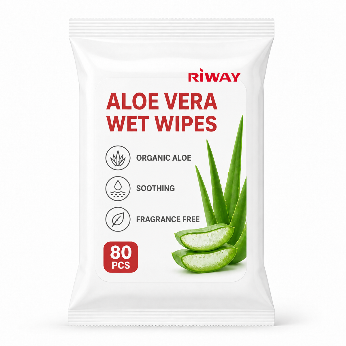 Organic Aloe Vera Wet Wipes for Sensitive Skin
