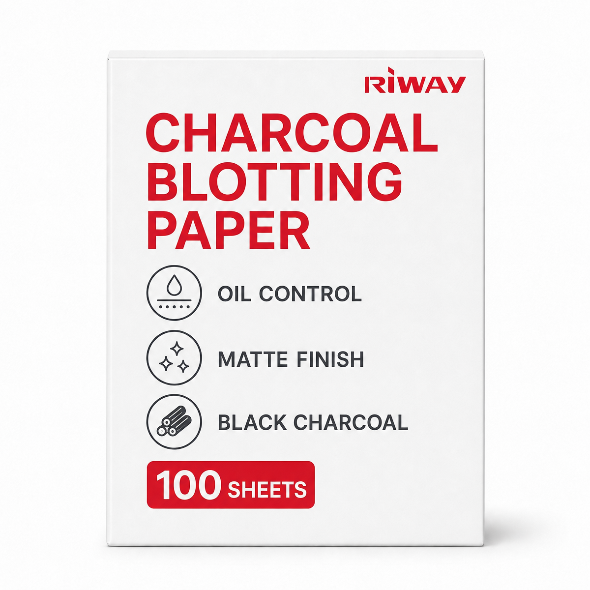 Black Charcoal Facial Oil Blotting Paper
