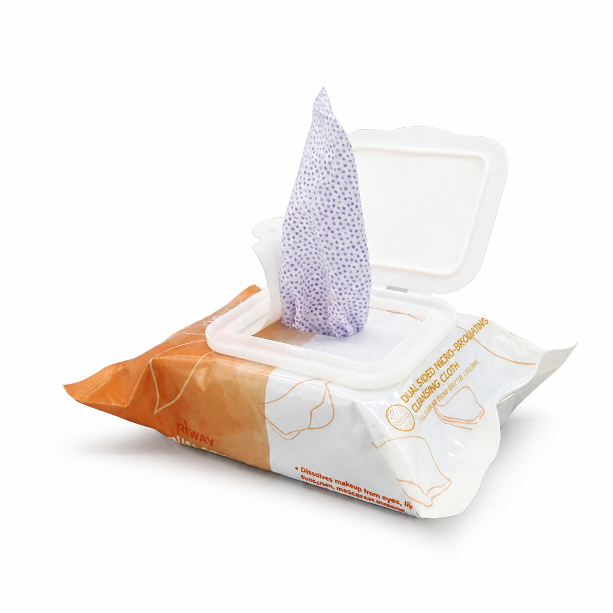 Dual-side Exfoliating Wet Wipes For Facial Cleaning - Image 5